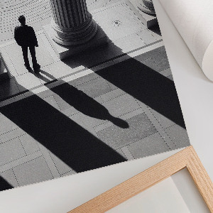 Wall print Columns and a man