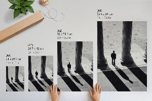 Wall print Columns and a man