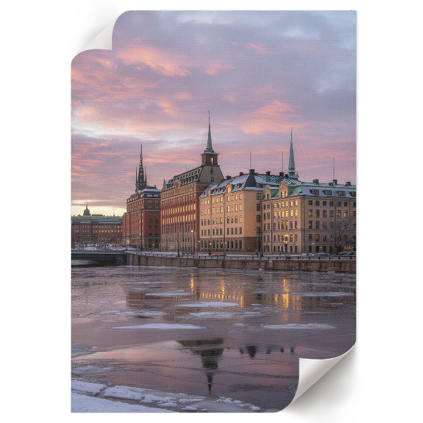 Art print City in the evening