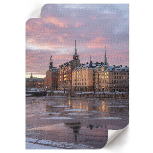 Art print City in the evening