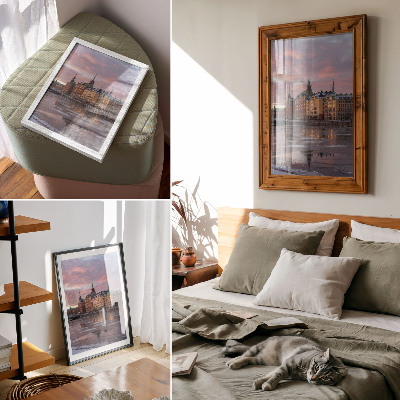 Art print City in the evening