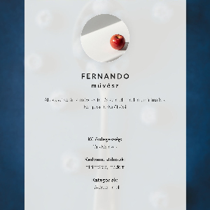 Decorative poster A spoonful of blueberries