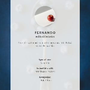 Decorative poster A spoonful of blueberries