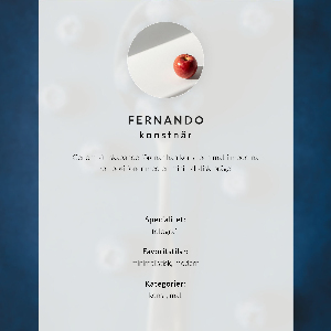 Decorative poster A spoonful of blueberries