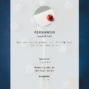 Decorative poster A spoonful of blueberries