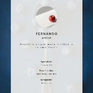 Decorative poster A spoonful of blueberries