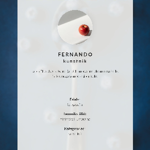 Decorative poster A spoonful of blueberries