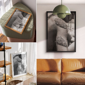 Poster Woman with sand