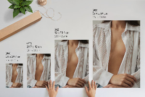 Decorative poster Woman in a shirt