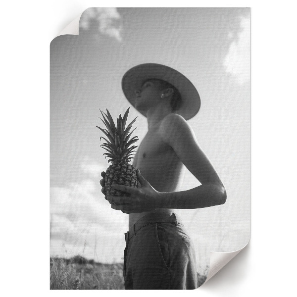 Wall print Pineapple portrait