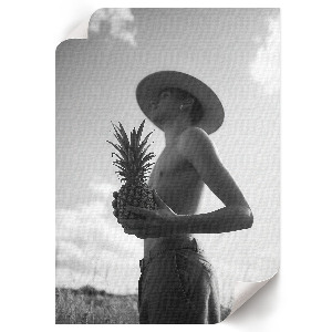 Wall print Pineapple portrait
