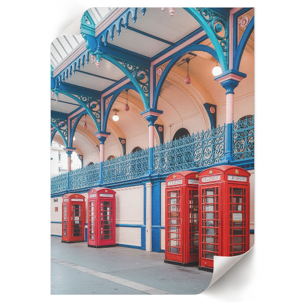 Decorative poster featuring retro architecture
