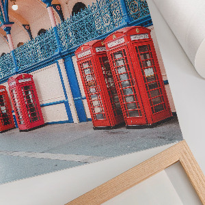 Decorative poster featuring retro architecture