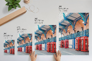Decorative poster featuring retro architecture