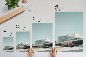 Wall print featuring modern architecture