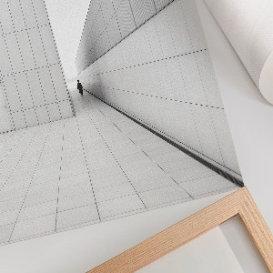 Decorative poster with a minimalist space design