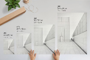 Decorative poster with a minimalist space design