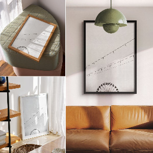 Wall print featuring an urban minimalism design