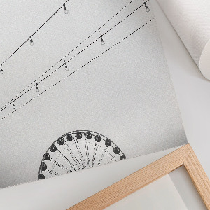 Wall print featuring an urban minimalism design