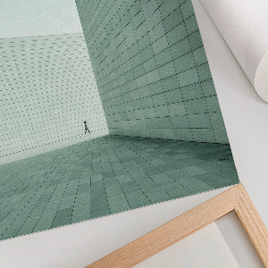 Art print featuring modern architecture