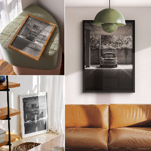Retro vehicle wall art