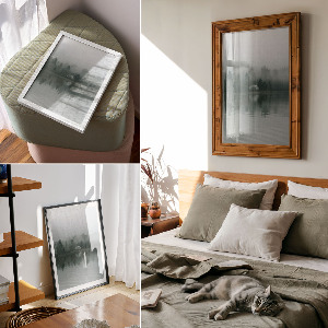 Wall print Misty landscape