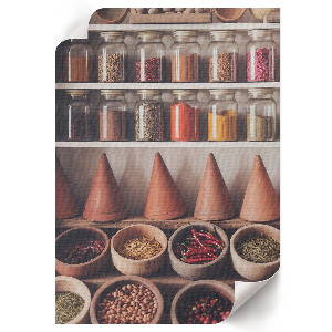 Decorative poster featuring kitchen spices