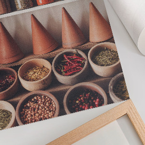 Decorative poster featuring kitchen spices