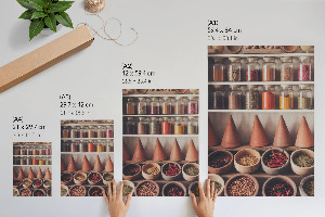 Decorative poster featuring kitchen spices