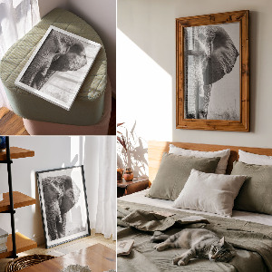 Decorative poster Elephant head