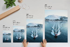 Poster A boat on the water