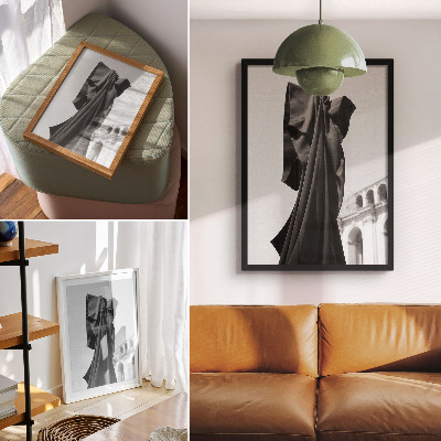 Wall art Black fabric