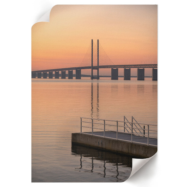 Wall print titled "Peaceful Bridge"