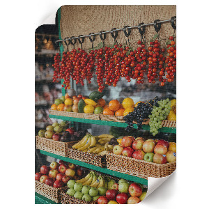 Poster featuring a fruit market scene