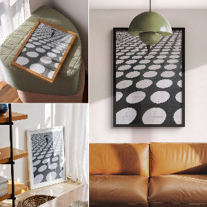 Decorative poster with geometric patterns
