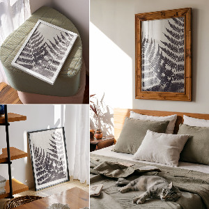 Wall art Fern leaves