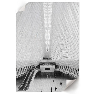Art print depicting futuristic architecture