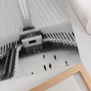 Art print depicting futuristic architecture