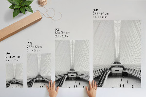 Art print depicting futuristic architecture