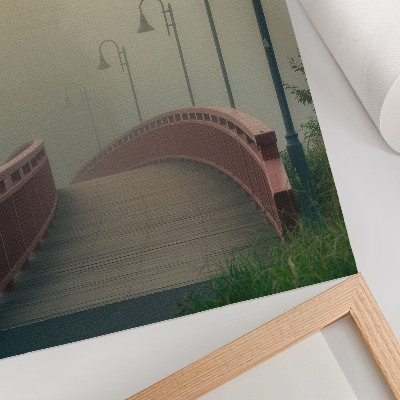 Wall print Bridge in the fog