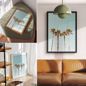 Art print Tropical palm trees