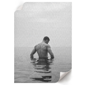 Decorative poster Man in the lake