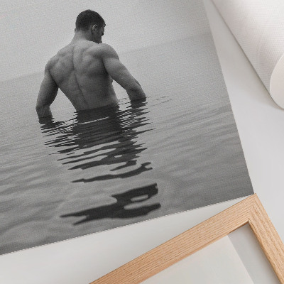 Decorative poster Man in the lake