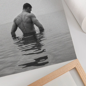 Decorative poster Man in the lake