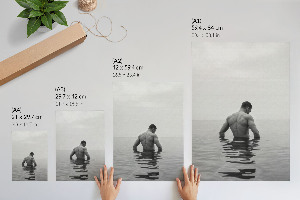 Decorative poster Man in the lake