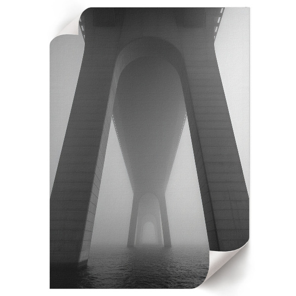 Wall print Bridge in the fog