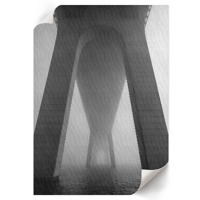 Wall print Bridge in the fog