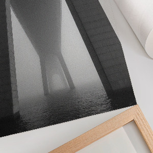 Wall print Bridge in the fog