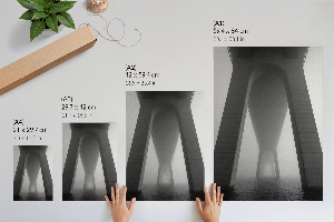 Wall print Bridge in the fog