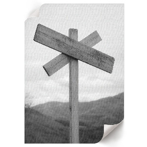 Decorative poster Mountain sign